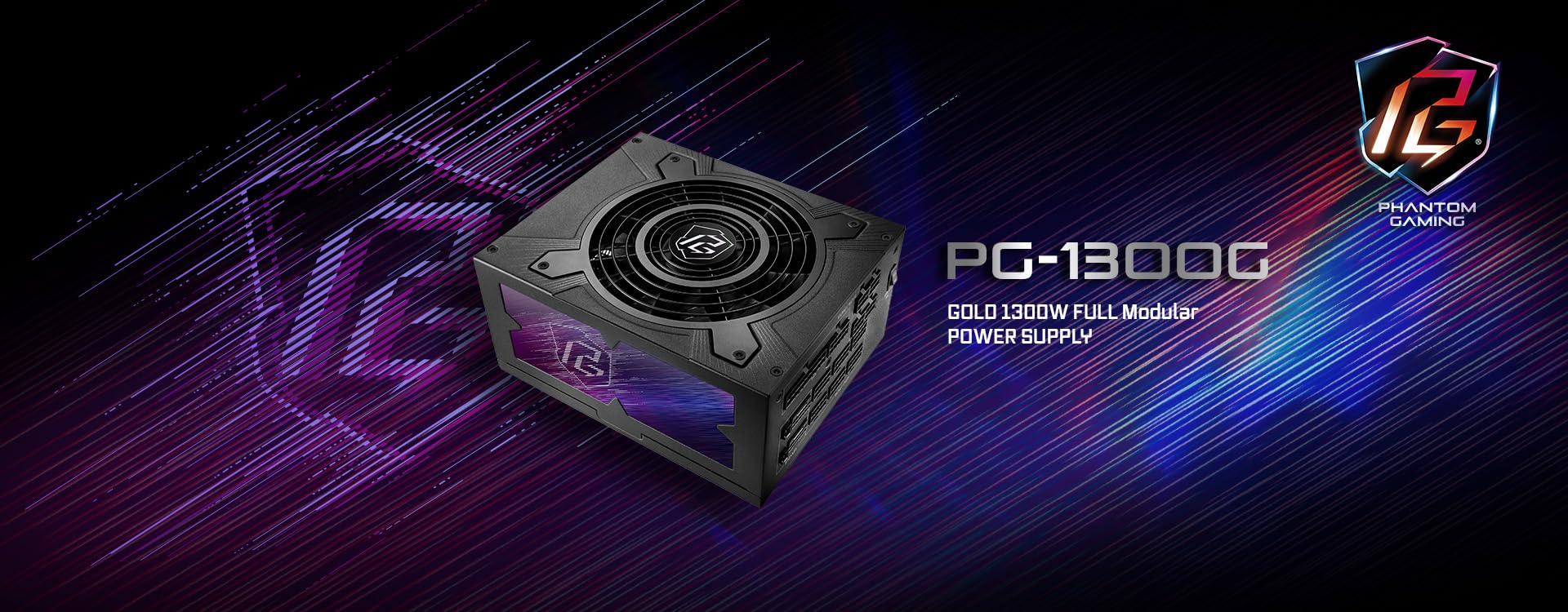 ASRock Phantom Gaming PG-1300G ATX 3.1 1300W Power Supply PCle5.1